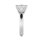 3Cttw Princess Shaped Lab Grown Diamond (F/VS) Knife Edge Shank Solitaire Engagement Ring in 14K Gold