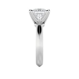 3Cttw Princess Shaped Lab Grown Diamond (F/VS) Knife Edge Shank Solitaire Engagement Ring in 14K Gold