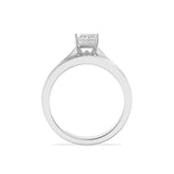 2Cttw Emerald Shaped Lab Grown Diamond (F/VS) Channel Set Bridal Engagement Ring in 14K Gold