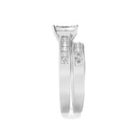 2Cttw Emerald Shaped Lab Grown Diamond (F/VS) Channel Set Bridal Engagement Ring in 14K Gold