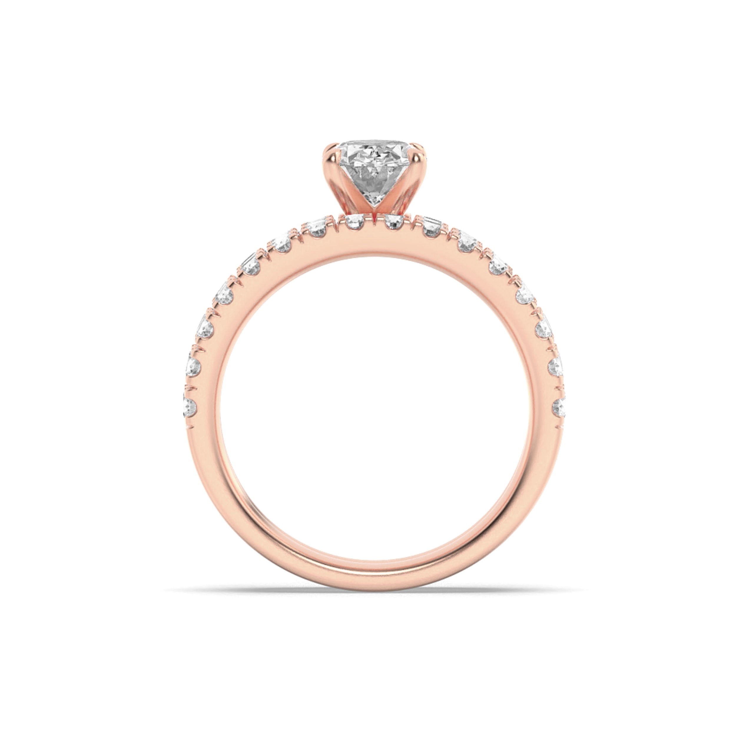 2Cttw Oval Shaped Lab Grown Diamond (F/VS) Classic Accented  Set With Band and Engagement Ring in 14K Gold