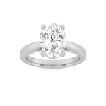 2Cttw Oval Shaped Lab Grown Diamond (F/VS) Classic Shank Solitaire Engagement Ring in 14K Gold