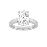 2Cttw Oval Shaped Lab Grown Diamond (F/VS) Classic Shank Solitaire Engagement Ring in 14K Gold