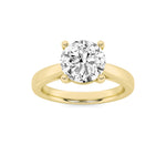1.5Cttw Round Shaped Lab Grown Diamond (F/VS) Classic Shank Solitaire Engagement Ring in 14K Gold