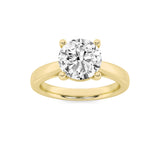 1.5Cttw Round Shaped Lab Grown Diamond (F/VS) Classic Shank Solitaire Engagement Ring in 14K Gold