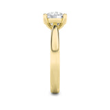 1.5Cttw Round Shaped Lab Grown Diamond (F/VS) Classic Shank Solitaire Engagement Ring in 14K Gold