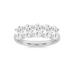 2Cttw Oval Shaped Lab Grown Diamond (F/VS) Five Stone Band Ring in 14K Gold