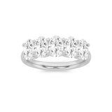 2Cttw Oval Shaped Lab Grown Diamond (F/VS) Five Stone Band Ring in 14K Gold