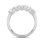 2Cttw Oval Shaped Lab Grown Diamond (F/VS) Five Stone Band Ring in 14K Gold