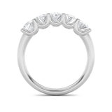 2Cttw Oval Shaped Lab Grown Diamond (F/VS) Five Stone Band Ring in 14K Gold