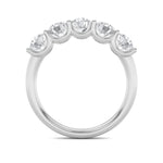 2Cttw Round Shaped Lab Grown Diamond (F/VS) Five Stone Band Ring in 14K Gold