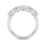 2Cttw Round Shaped Lab Grown Diamond (F/VS) Five Stone Band Ring in 14K Gold