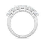3Cttw Emerald Shaped Lab Grown Diamond (F/VS) Seven Stone Band Ring in 14K Gold