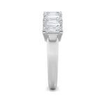 3Cttw Emerald Shaped Lab Grown Diamond (F/VS) Seven Stone Band Ring in 14K Gold