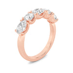 2Cttw Oval Shaped Lab Grown Diamond (F/VS) Five Stone Band Ring in 14K Gold