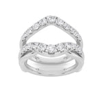 3Cttw Round Shaped Lab Grown Diamond (F/VS) Insert Jacket Ring in 14K Gold