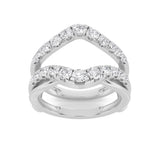 3Cttw Round Shaped Lab Grown Diamond (F/VS) Insert Jacket Ring in 14K Gold