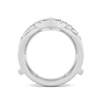 3Cttw Round Shaped Lab Grown Diamond (F/VS) Insert Jacket Ring in 14K Gold