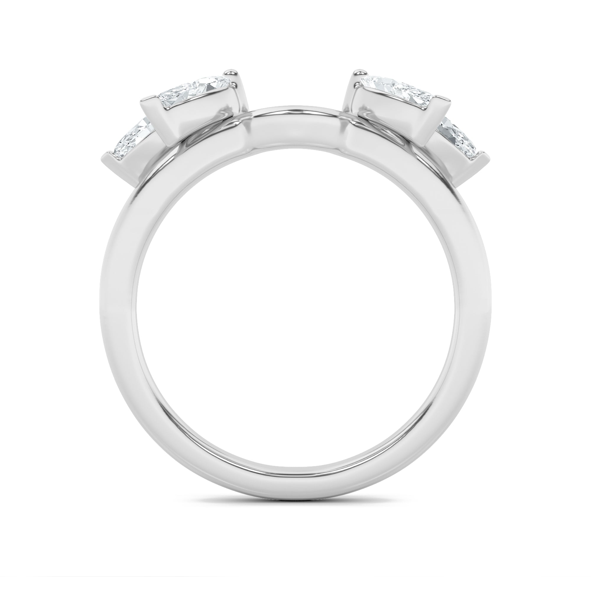1Cttw Marquise Shaped Lab Grown Diamond (F/VS) Wrap  Ring in 14K Gold