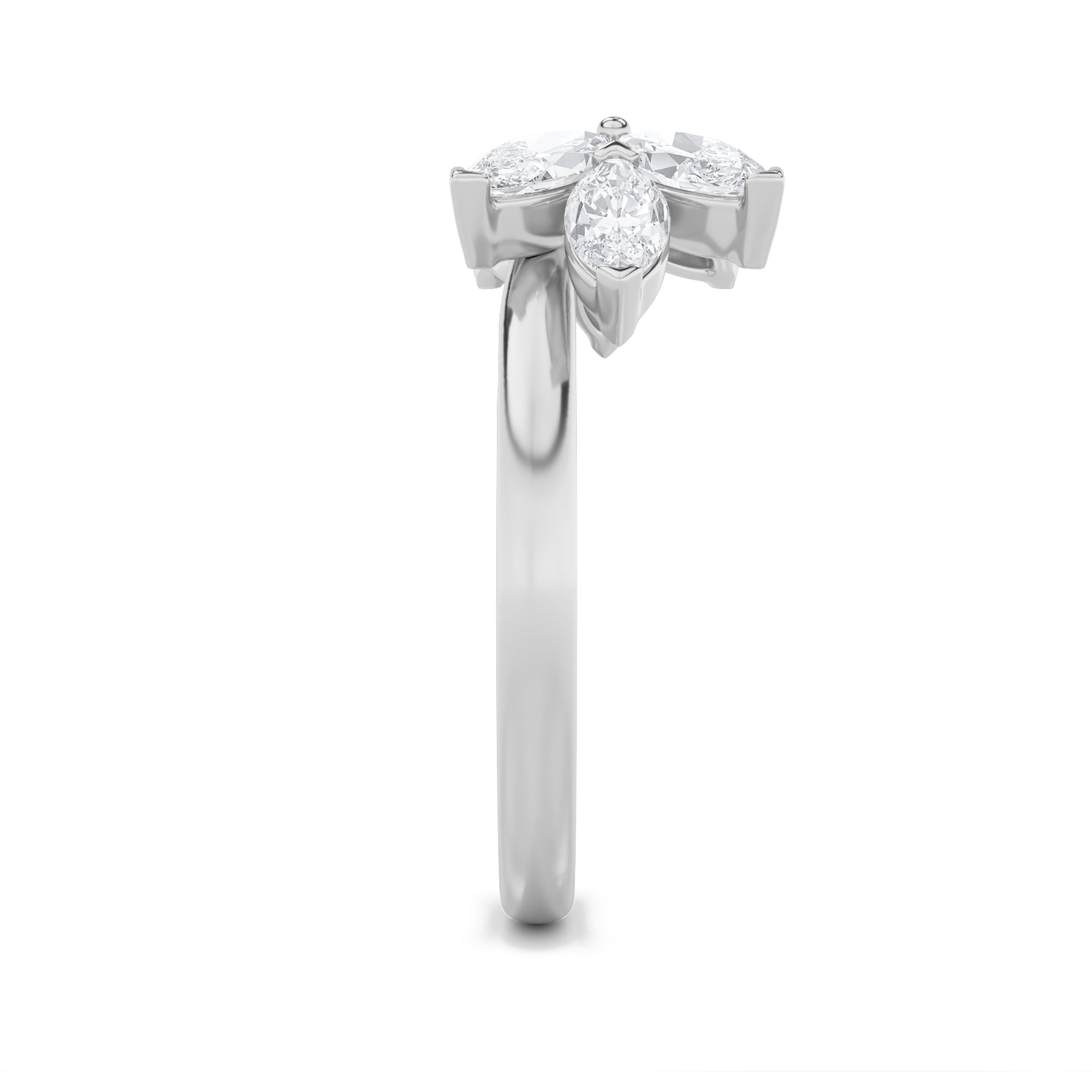 1Cttw Marquise Shaped Lab Grown Diamond (F/VS) Wrap  Ring in 14K Gold