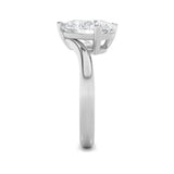 3Cttw Pear Shaped Lab Grown Diamond (F/VS) Toi et Moi Engagement Ring in 14K Gold
