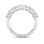 3Cttw Emerald Shaped Lab Grown Diamond (F/VS) Seven Stone Band Ring in 14K Gold