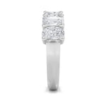 3Cttw Emerald Shaped Lab Grown Diamond (F/VS) Seven Stone Band Ring in 14K Gold