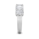 3Cttw Emerald Shaped Lab Grown Diamond (F/VS) Seven Stone Band Ring in 14K Gold