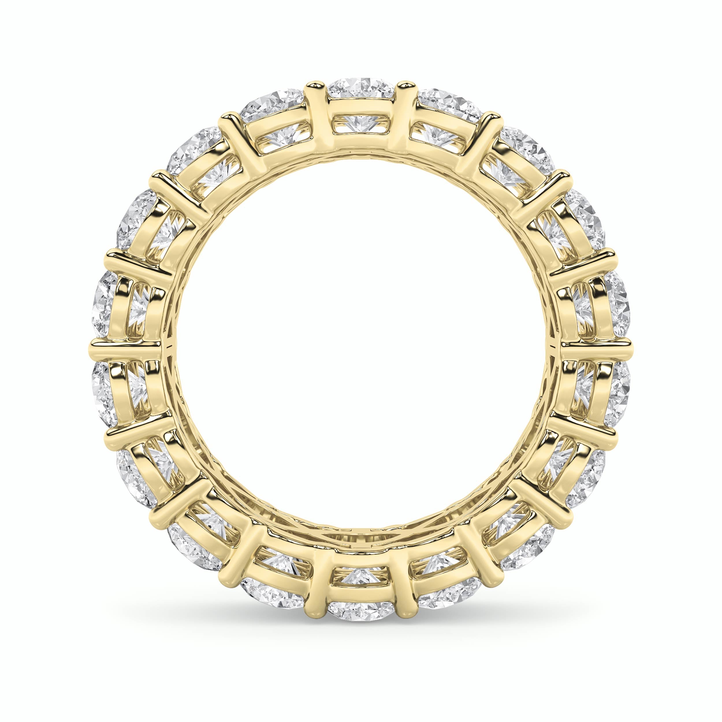 8Cttw Round Shaped Lab Grown Diamond (F/VS) Eternity Band Ring in 14K Gold