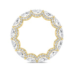 2.5Cttw Marquise Shaped Lab Grown Diamond (F/VS) Eternity Band Ring in 14K Gold