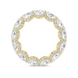 2.5Cttw Marquise Shaped Lab Grown Diamond (F/VS) Eternity Band Ring in 14K Gold