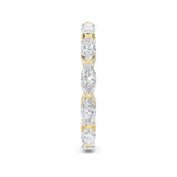 2.5Cttw Marquise Shaped Lab Grown Diamond (F/VS) Eternity Band Ring in 14K Gold