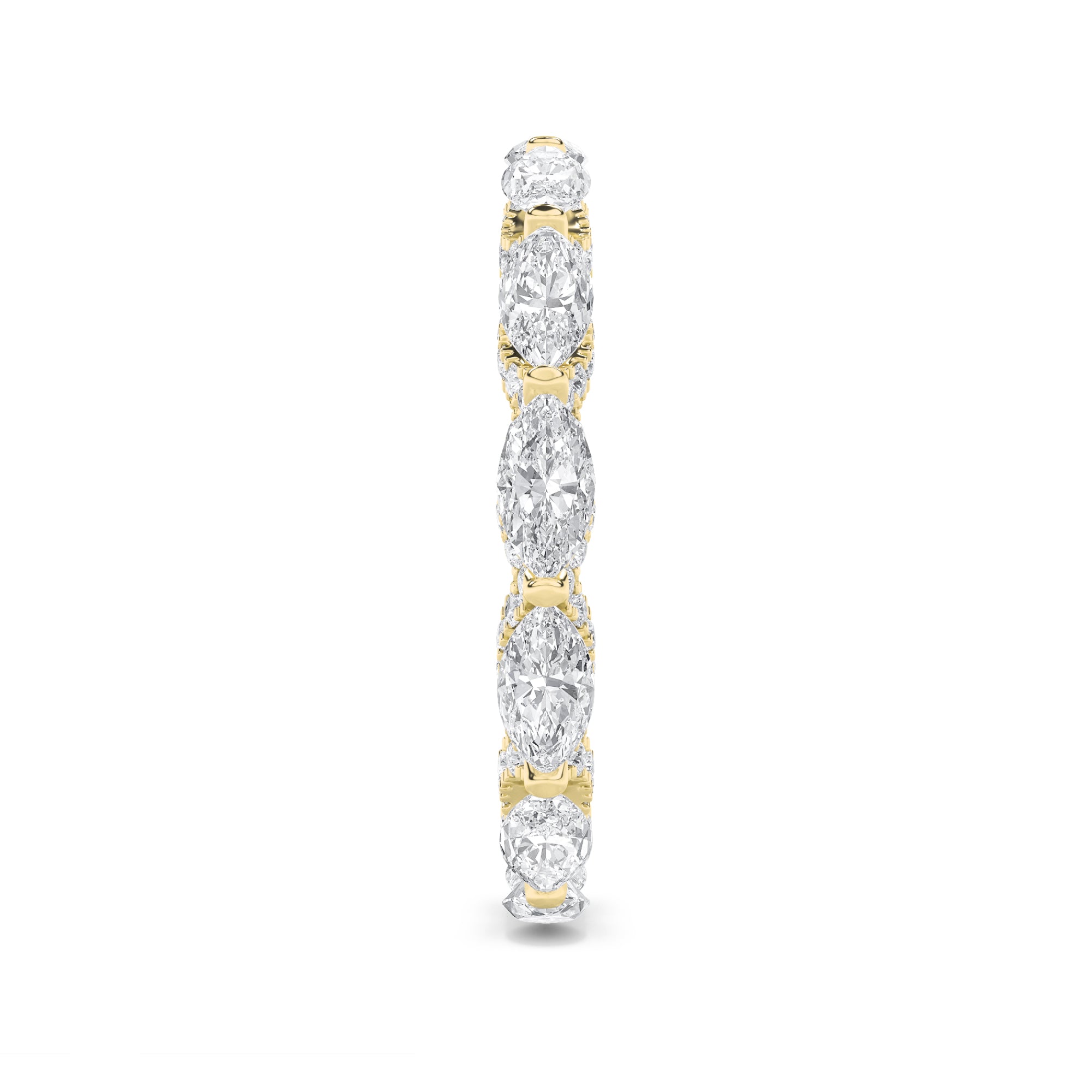 2.5Cttw Marquise Shaped Lab Grown Diamond (F/VS) Eternity Band Ring in 14K Gold