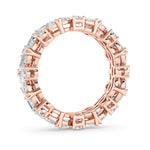 3Cttw Marquise Shaped Lab Grown Diamond (F/VS) Eternity Band Ring in 14K Gold
