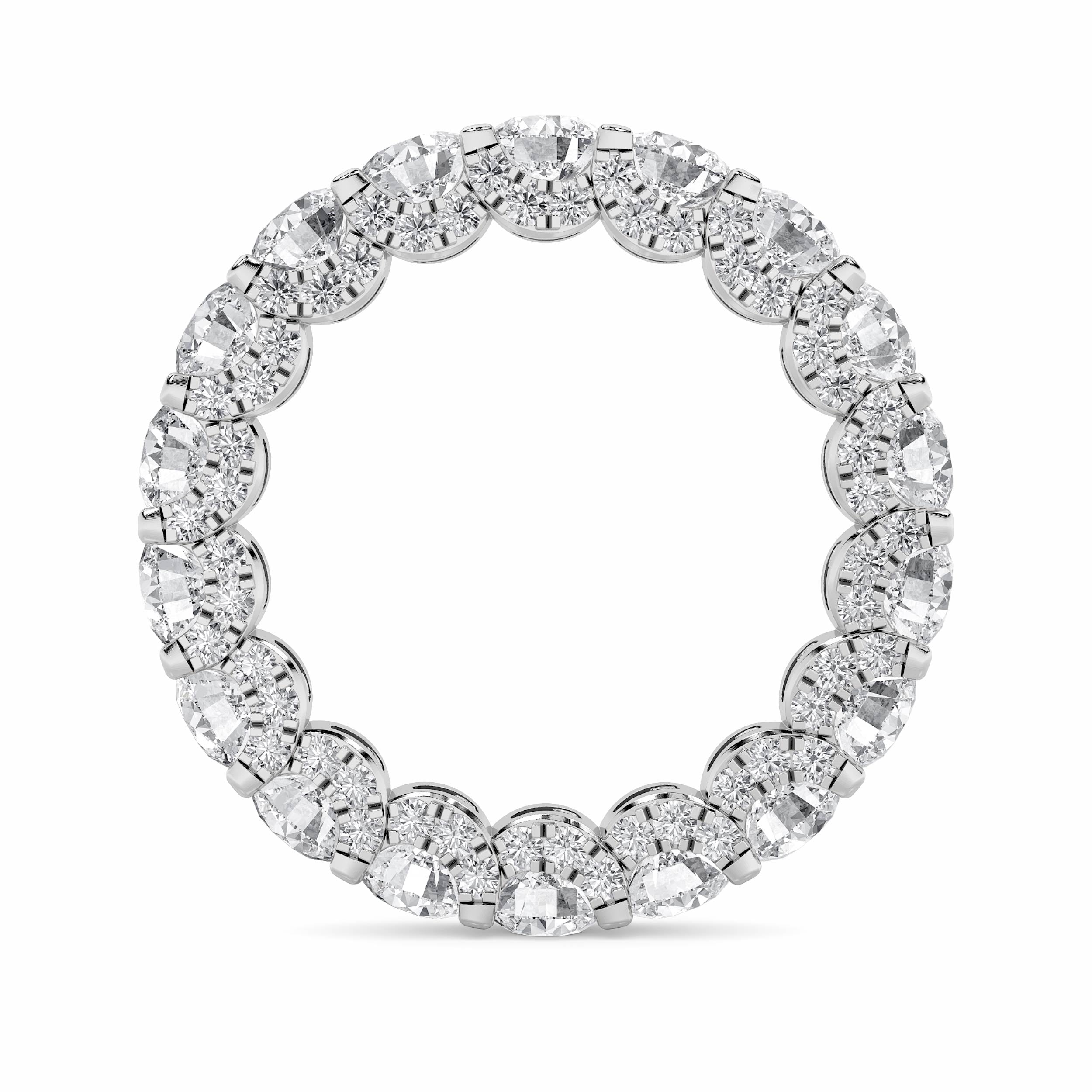 5Cttw Round Shaped Lab Grown Diamond (F/VS) Eternity Band Ring in 14K Gold