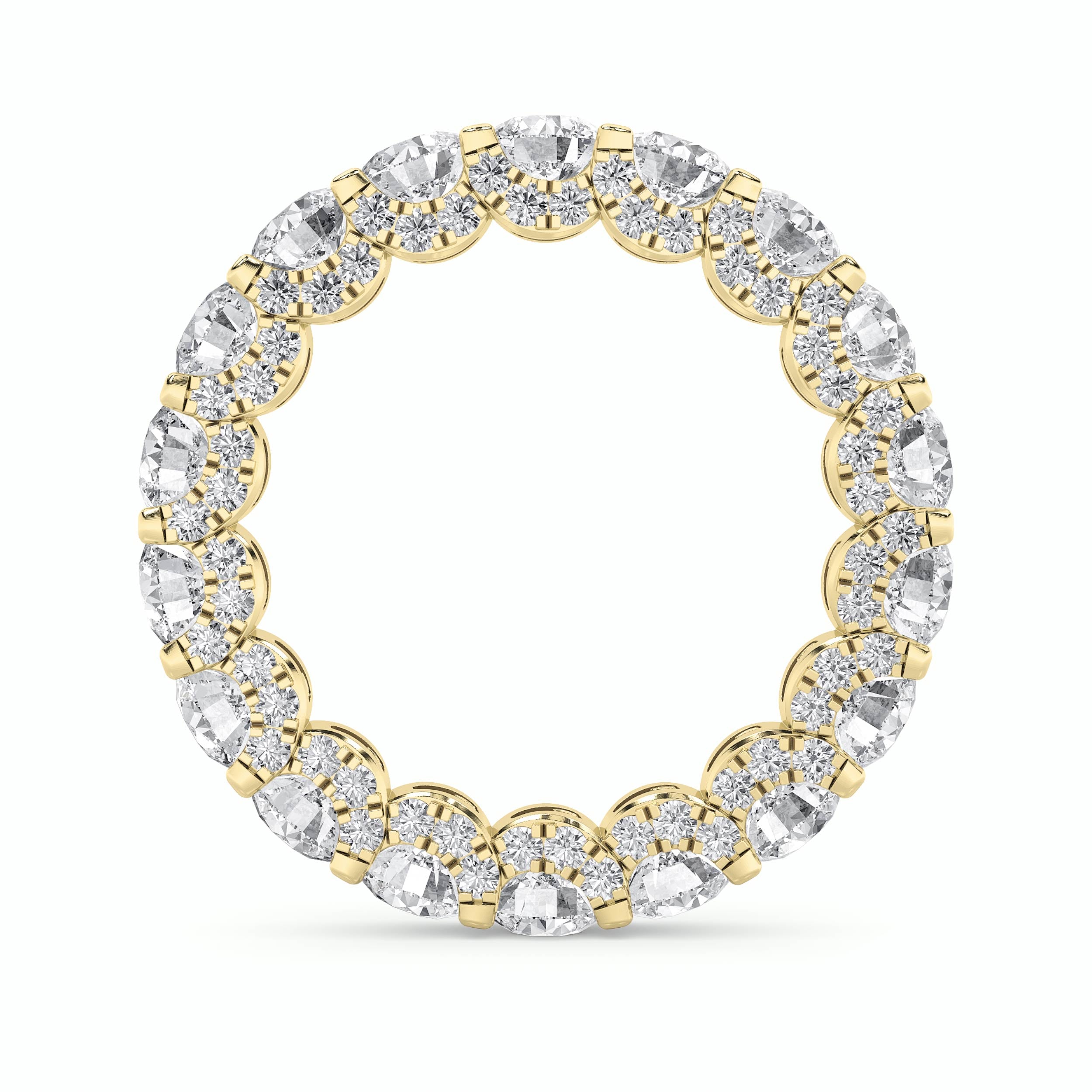 5Cttw Round Shaped Lab Grown Diamond (F/VS) Eternity Band Ring in 14K Gold