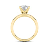 2Cttw Round Shaped Lab Grown Diamond (F/VS) Classic Solitaire Engagement Ring in 14K Gold