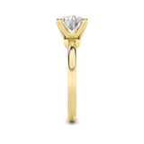 2Cttw Round Shaped Lab Grown Diamond (F/VS) Classic Solitaire Engagement Ring in 14K Gold