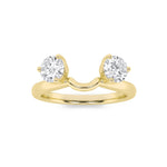 1Cttw Round Shaped Lab Grown Diamond (F/VS) Wrap  Ring in 14K Gold