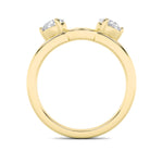 1Cttw Round Shaped Lab Grown Diamond (F/VS) Wrap  Ring in 14K Gold