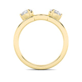 1Cttw Round Shaped Lab Grown Diamond (F/VS) Wrap  Ring in 14K Gold
