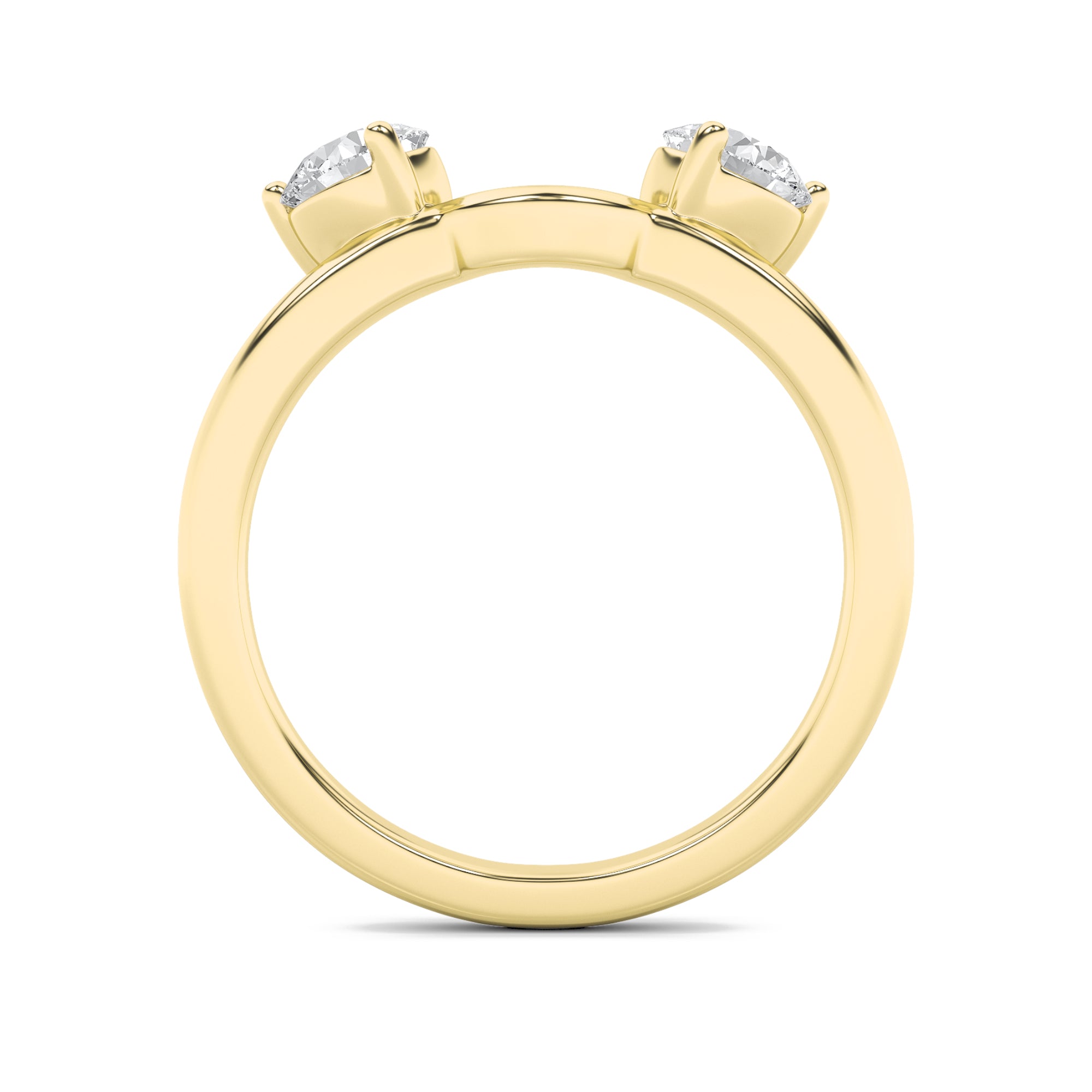 1Cttw Round Shaped Lab Grown Diamond (F/VS) Wrap  Ring in 14K Gold
