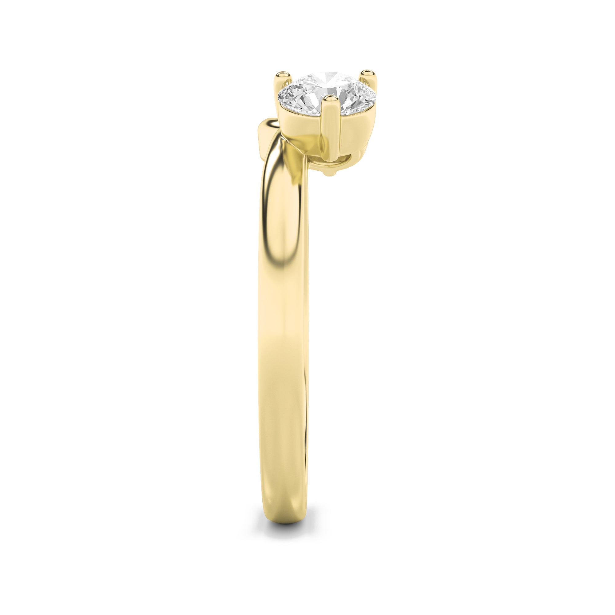 1Cttw Round Shaped Lab Grown Diamond (F/VS) Wrap  Ring in 14K Gold