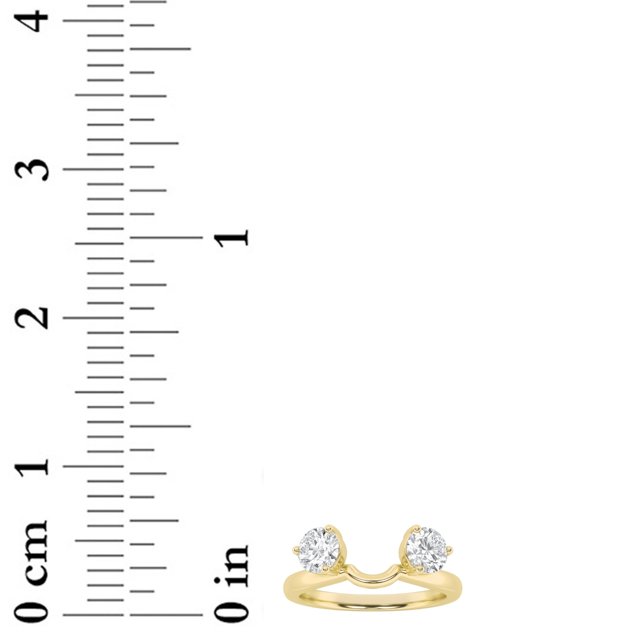 1Cttw Round Shaped Lab Grown Diamond (F/VS) Wrap  Ring in 14K Gold