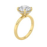 3.5Cttw Round Shaped Lab Grown Diamond (F/VS) Classic Hidden Halo Solitaire Engagement Ring in 14K Gold
