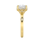 3.5Cttw Round Shaped Lab Grown Diamond (F/VS) Classic Hidden Halo Solitaire Engagement Ring in 14K Gold