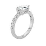 1.5Cttw Marquise Shaped Lab Grown Diamond (F/VS) East West Accented Ring in 14K Gold