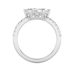 1.5Cttw Marquise Shaped Lab Grown Diamond (F/VS) East West Accented Ring in 14K Gold
