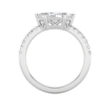 1.5Cttw Marquise Shaped Lab Grown Diamond (F/VS) East West Accented Ring in 14K Gold
