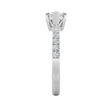 1.5Cttw Marquise Shaped Lab Grown Diamond (F/VS) East West Accented Ring in 14K Gold